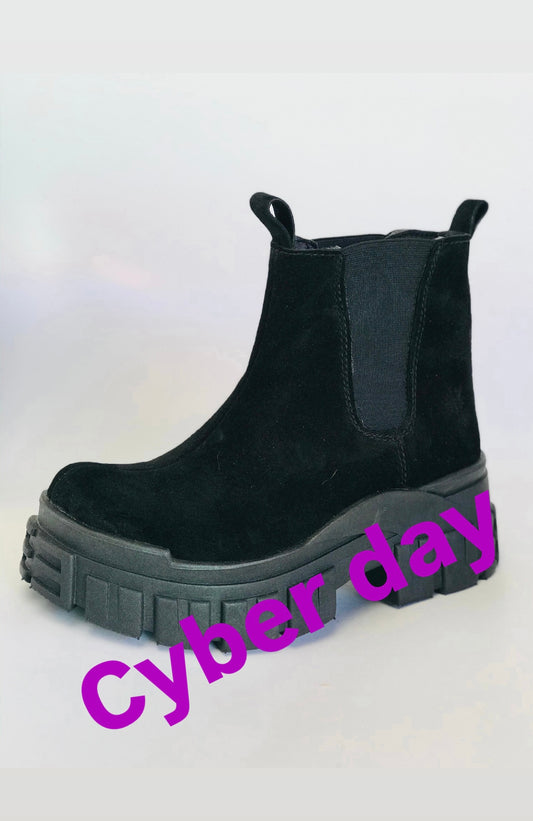 Botin de cuero reno chelsea black