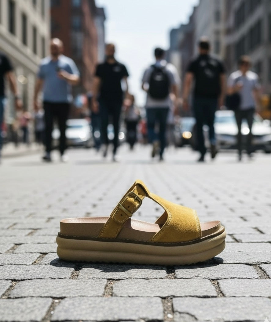 Sandalia reno mostaza bmp