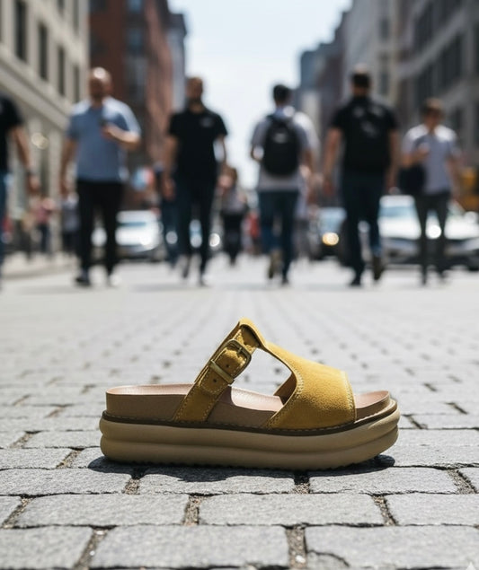 Sandalia reno mostaza bmp