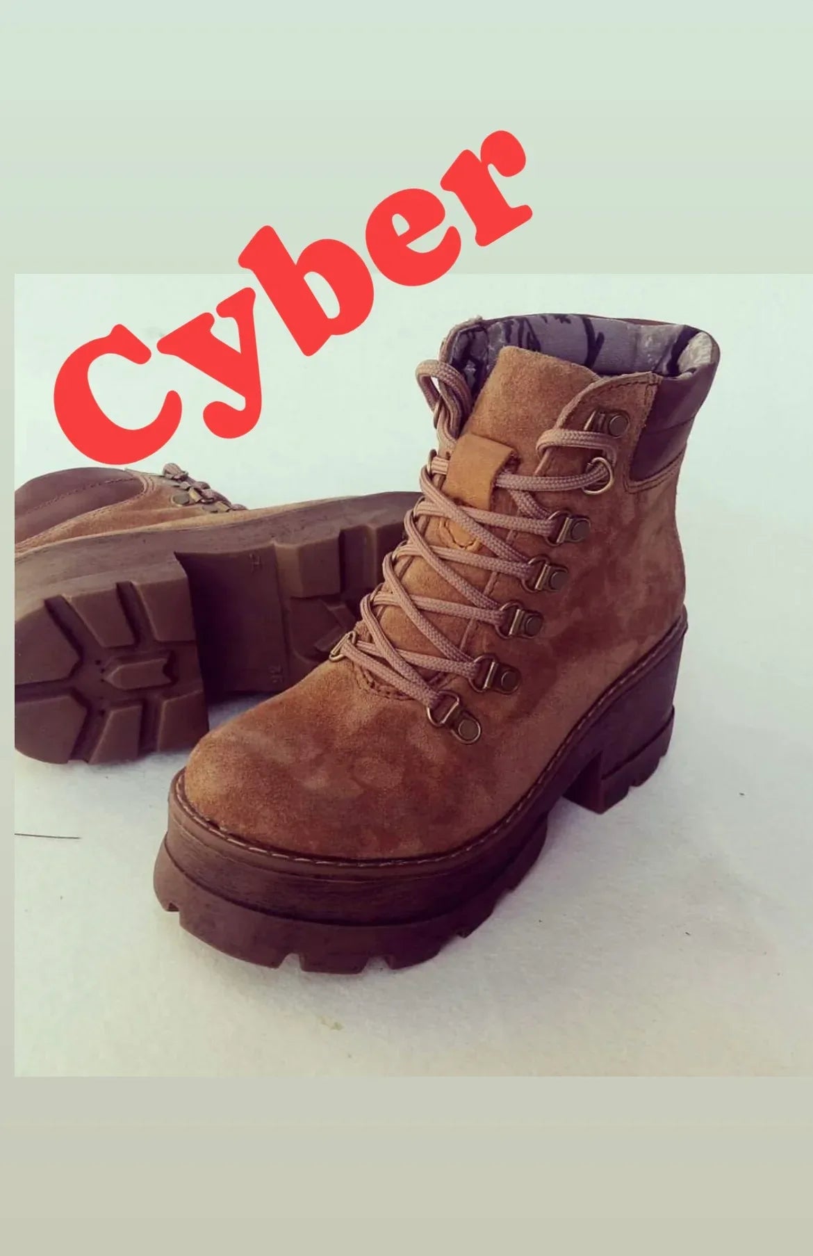 Botin de cuero reno rosy camel
