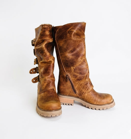 Bota perla premium 5 hebillas oxido