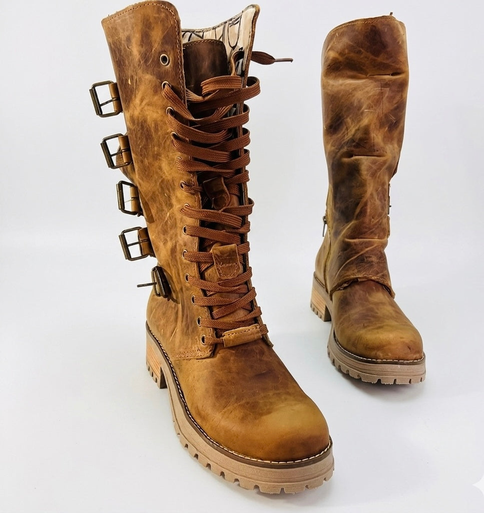 Bota perla premium 5 hebillas oxido