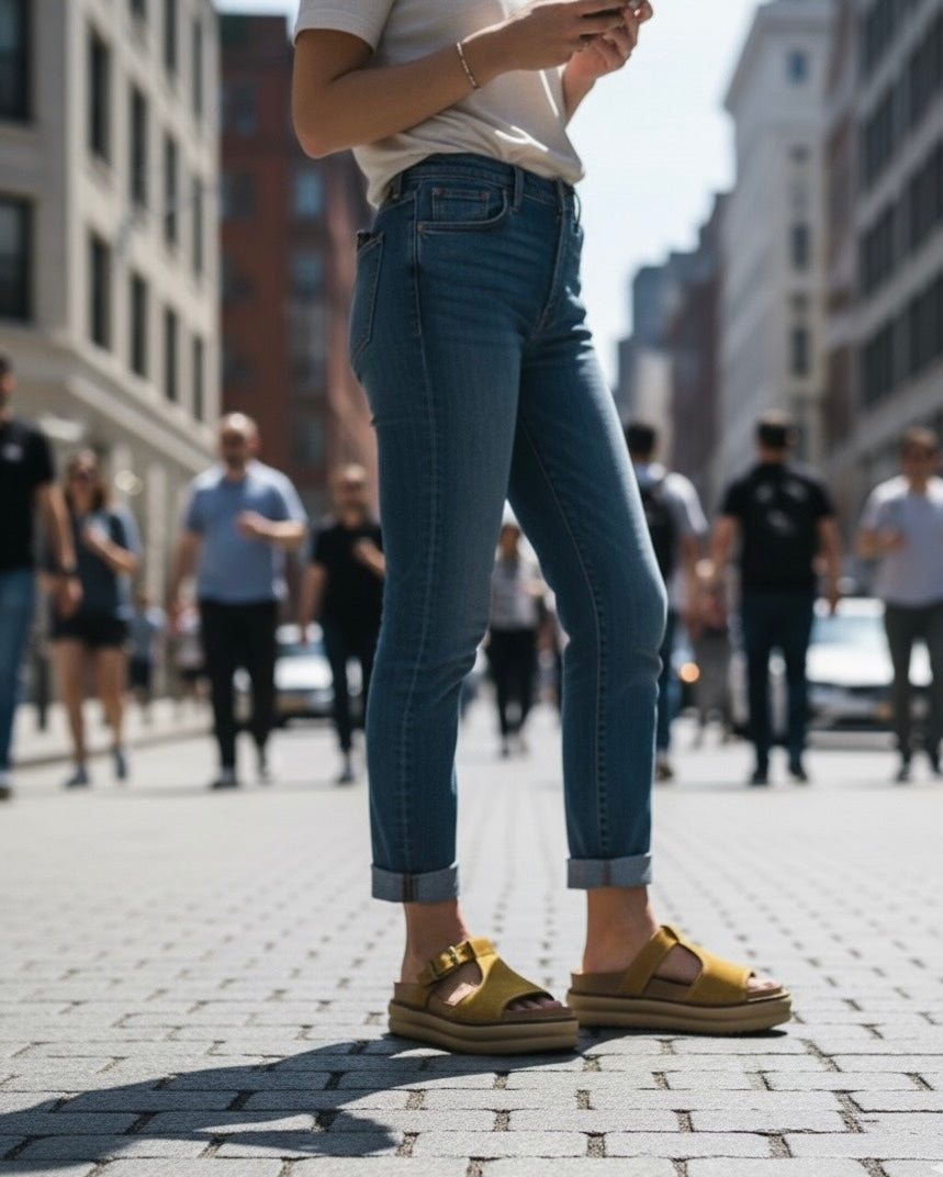 Sandalia reno mostaza bmp