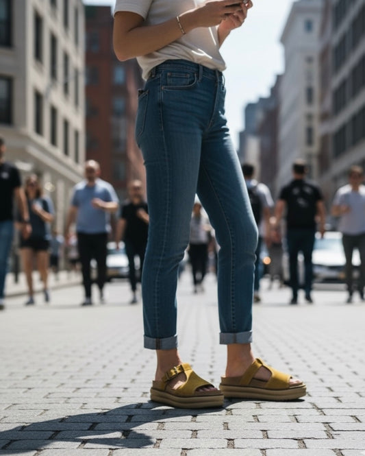 Sandalia reno mostaza bmp