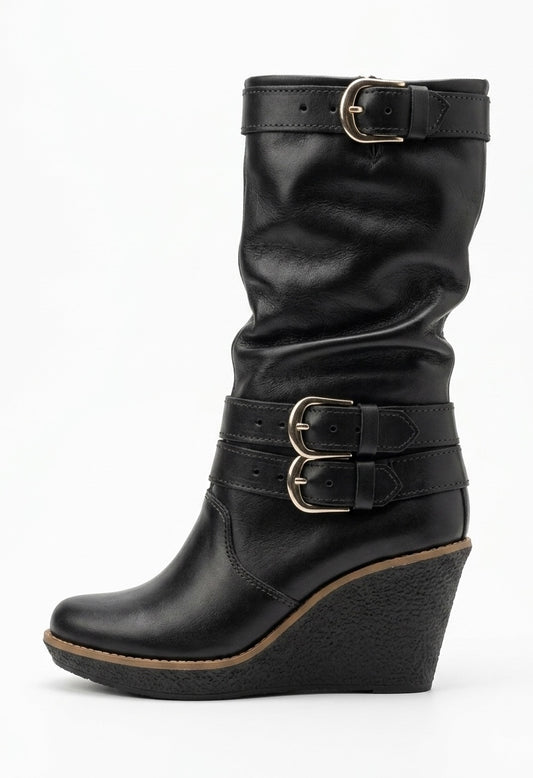 Bota revenna cuero liso