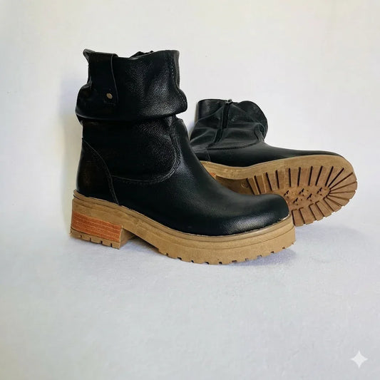 Bota corta leather.flowter black