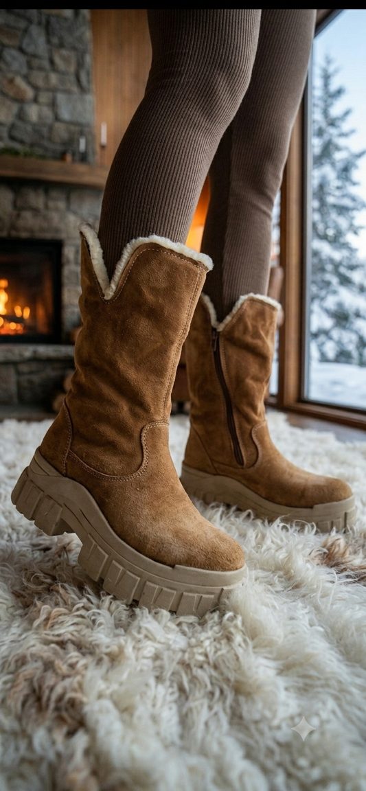 Bota  con chiporro reno camel