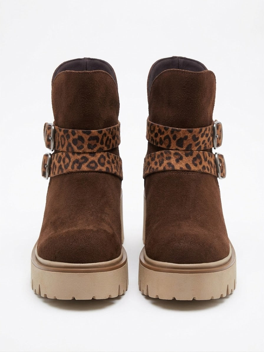 Botin reno cafe c/animal print