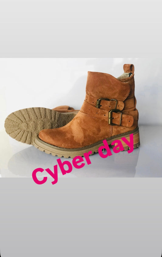 Botin de cuero mujer reno camel