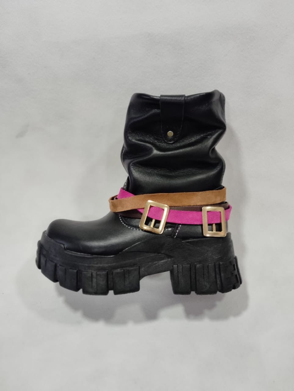 Bota corta t/tanke negra - juanfranko zapatos