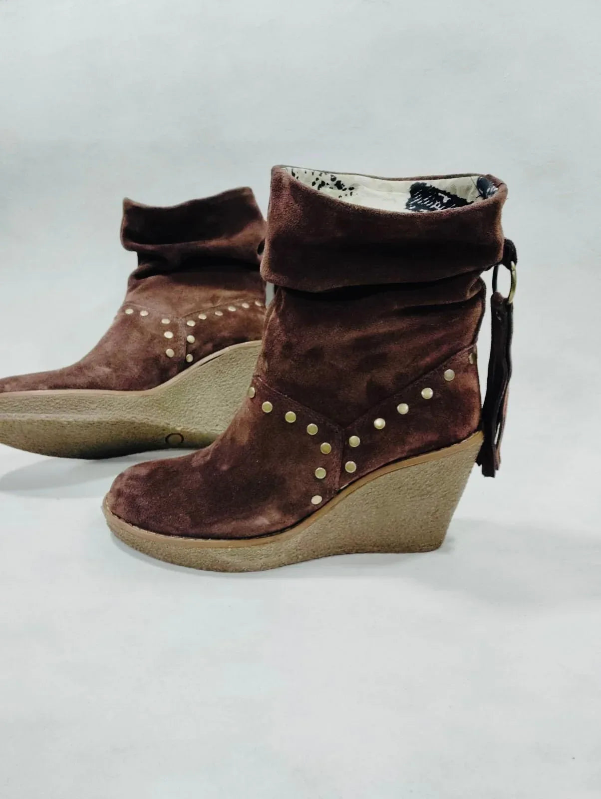 Bota reno café taco chino - juanfranko zapatos