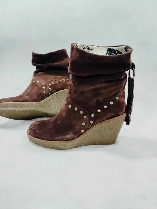 Bota reno café taco chino - juanfranko zapatos