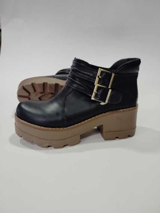 Botin abierto cuero liso - juanfranko zapatos