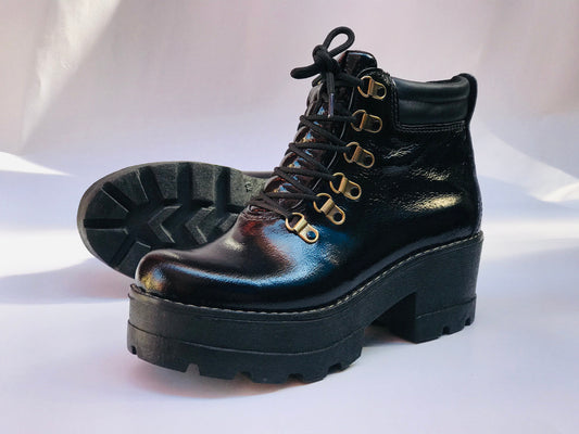 Botin cuero richatto suela 6.5 cm black - juanfranko zapatos