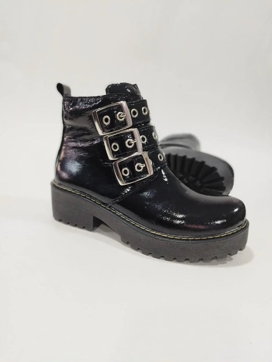 botin de cuero Richatto 3hebillas - juanfranko zapatos