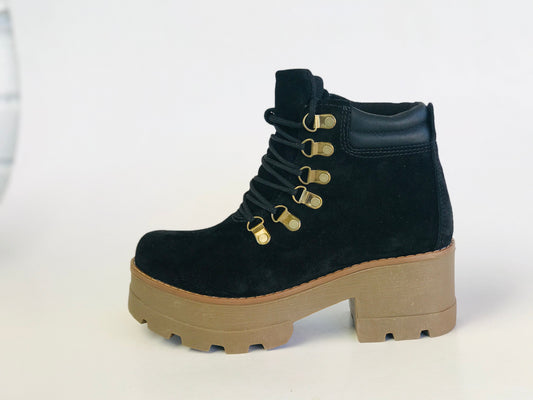 botin de cuero rosy. reno negro - juanfranko zapatos