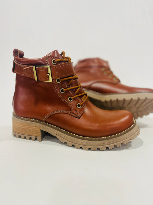 Botin de cuero terracota - juanfranko zapatos