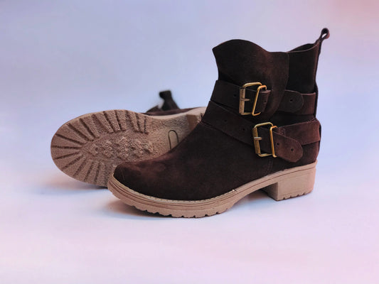 Botines de Cuero Mujer Moro con Hebillas - Estilo Único - juanfranko zapatos