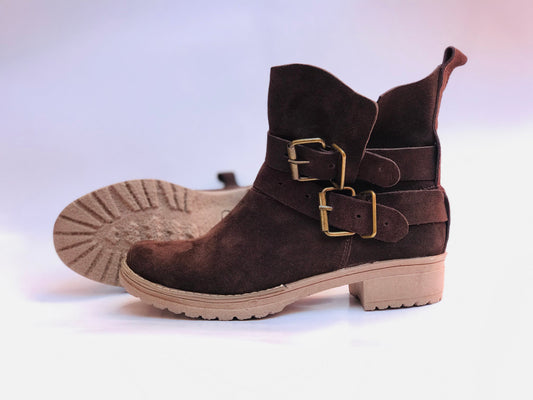 Botines de Cuero Mujer Moro con Hebillas - Estilo Único - juanfranko zapatos