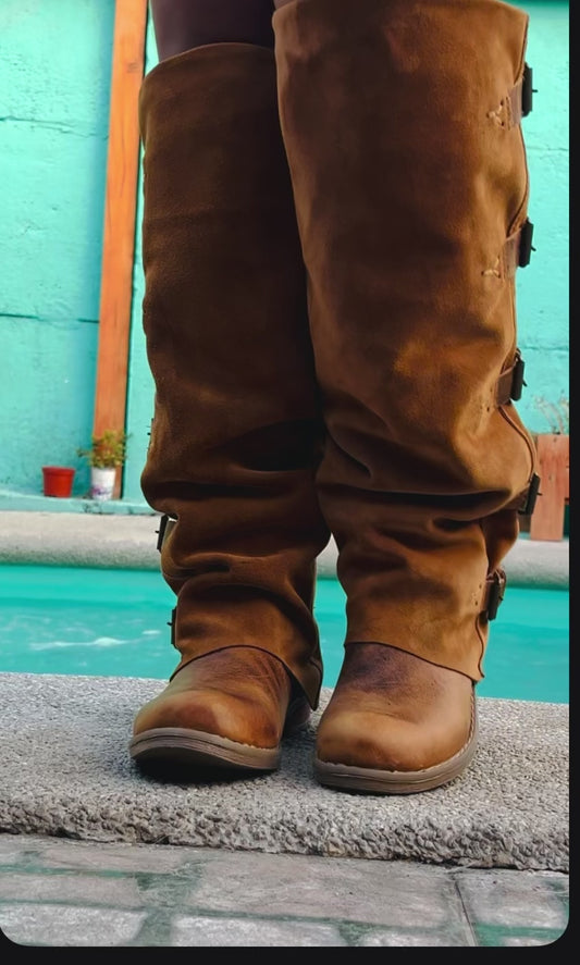 Bota premium cuero reno y graso óxido