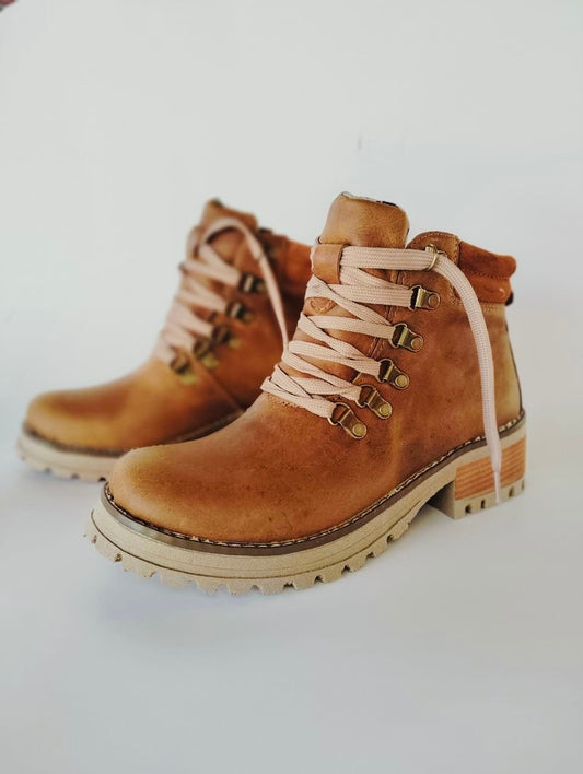 Rosy óxido camel cordón beige - juanfranko zapatos