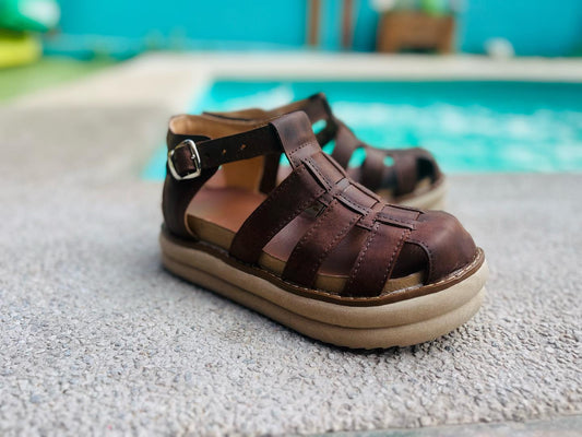 sandalia de cuero franciscana - juanfranko zapatos