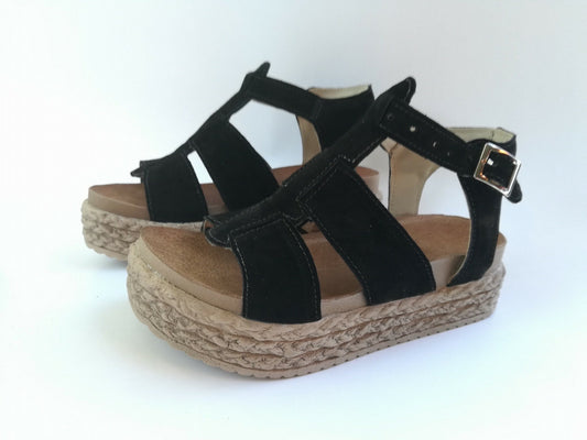 sandalia de cuero spider - juanfranko zapatos