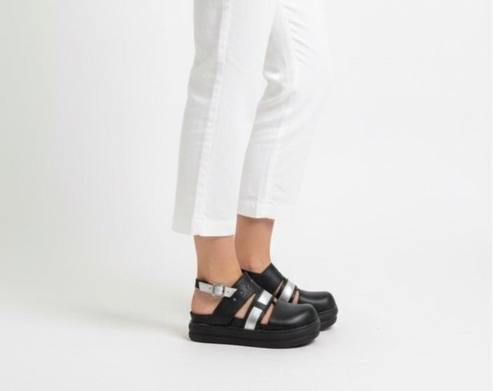 Sandalia punta cerrada cuero flowter - juanfranko zapatos