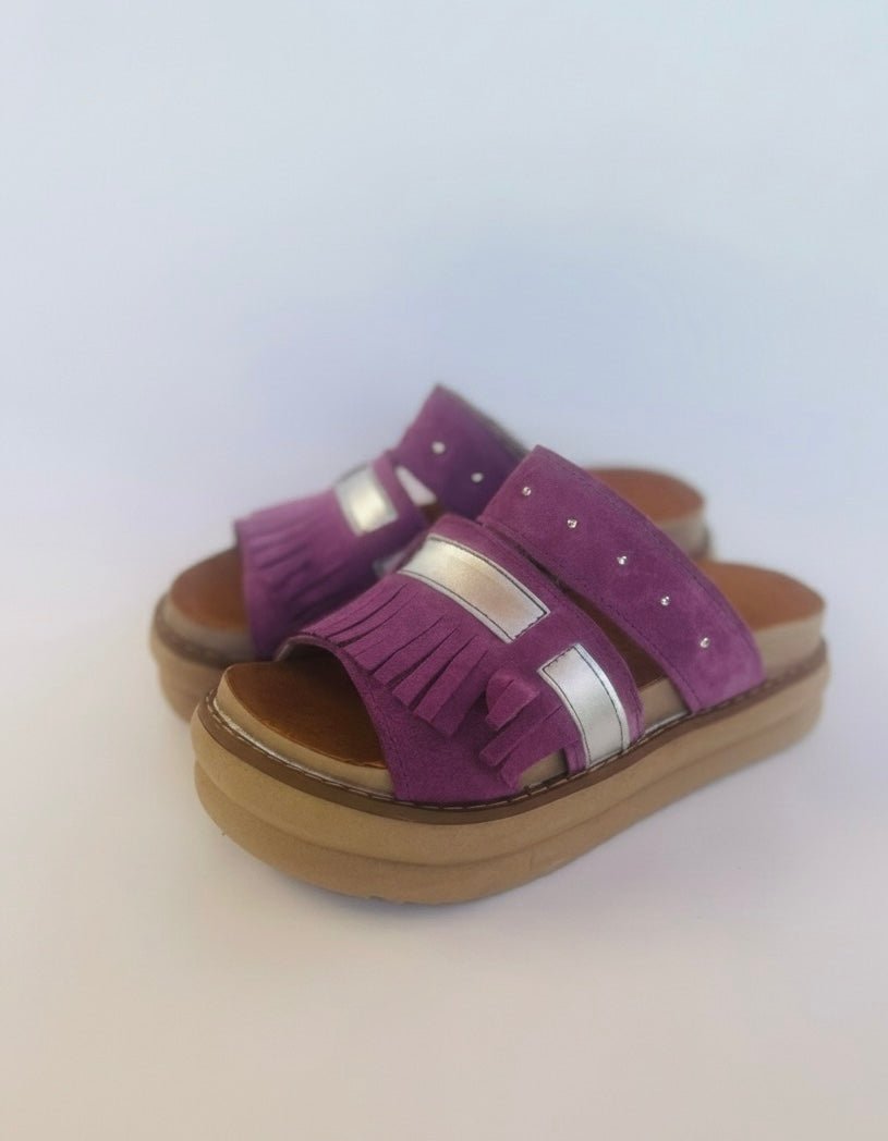 Sandalia reno mora & plata - juanfranko zapatos