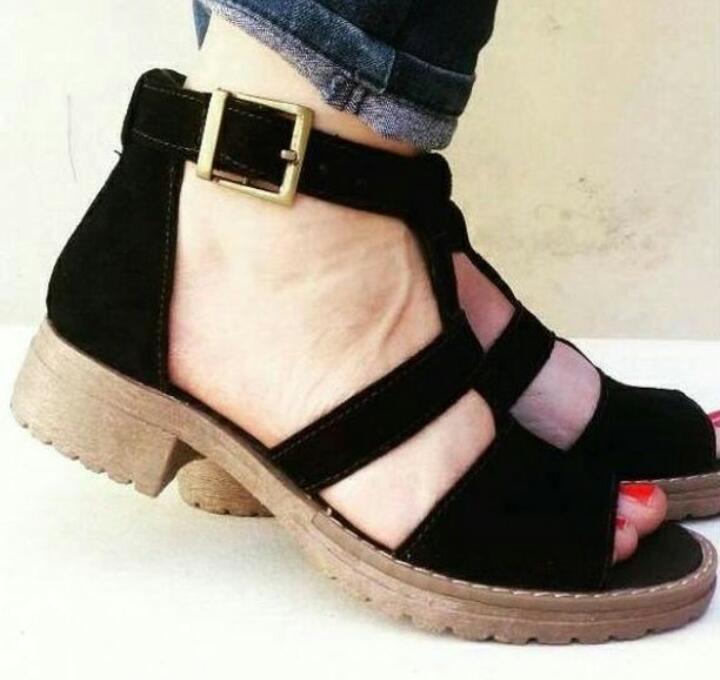 Sandalia reno negro - juanfranko zapatos