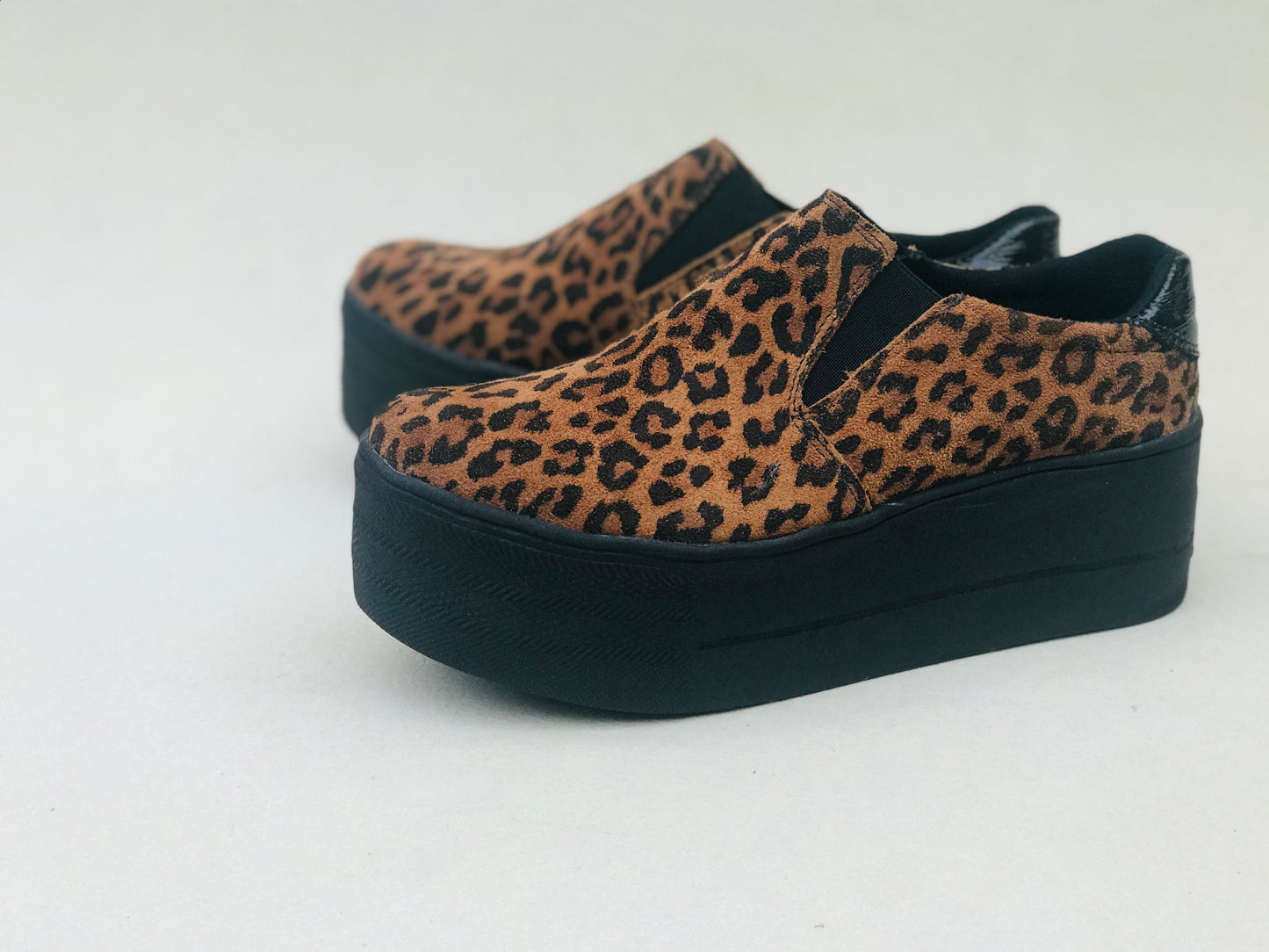 Zapatilla Plataforma 6.5cm Mujer Animal Print - Elásticos Laterales Badana Natural - juanfranko zapatos