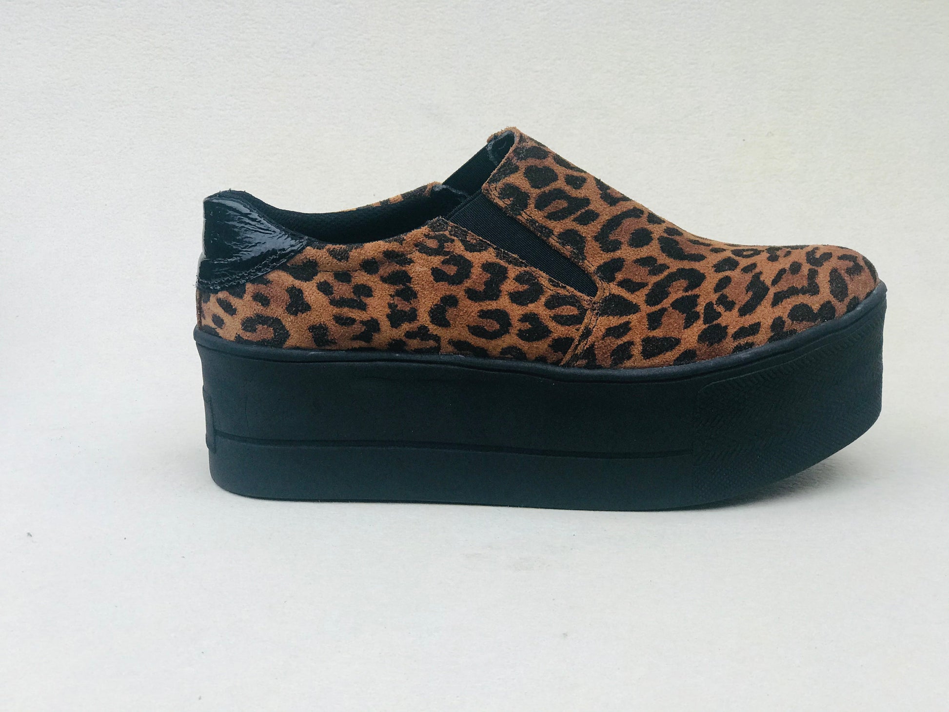 Zapatilla Plataforma 6.5cm Mujer Animal Print - Elásticos Laterales Badana Natural - juanfranko zapatos