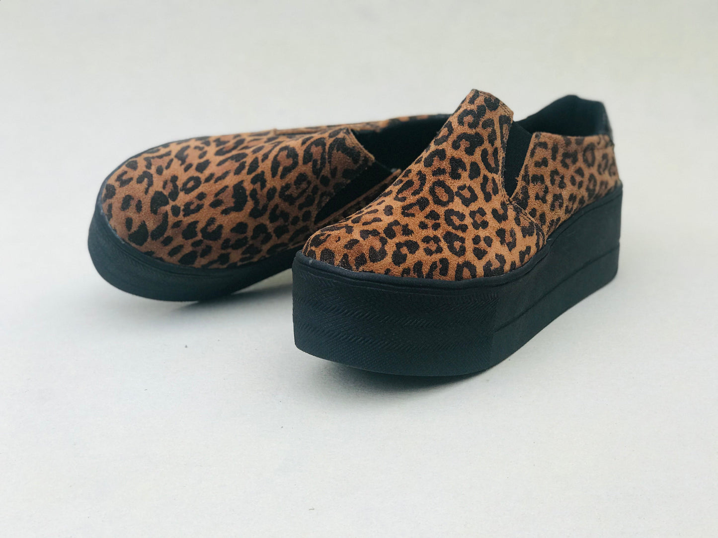 Zapatilla Plataforma 6.5cm Mujer Animal Print - Elásticos Laterales Badana Natural - juanfranko zapatos