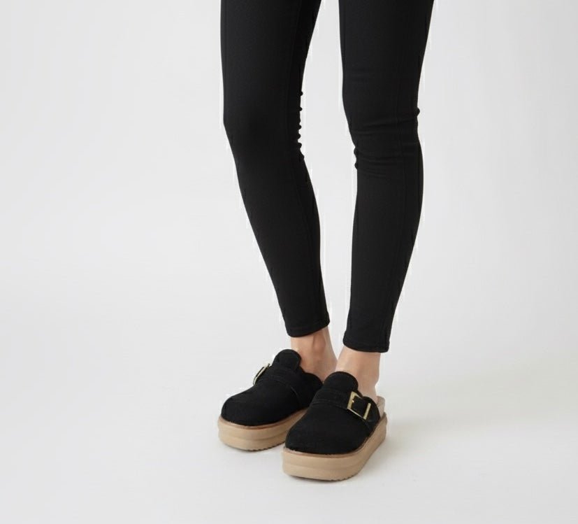 Zueco planta de goma cuero reno natural - juanfranko zapatos