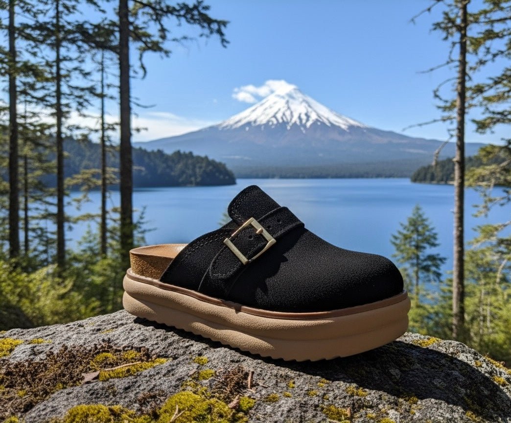 Zueco planta de goma cuero reno natural - juanfranko zapatos