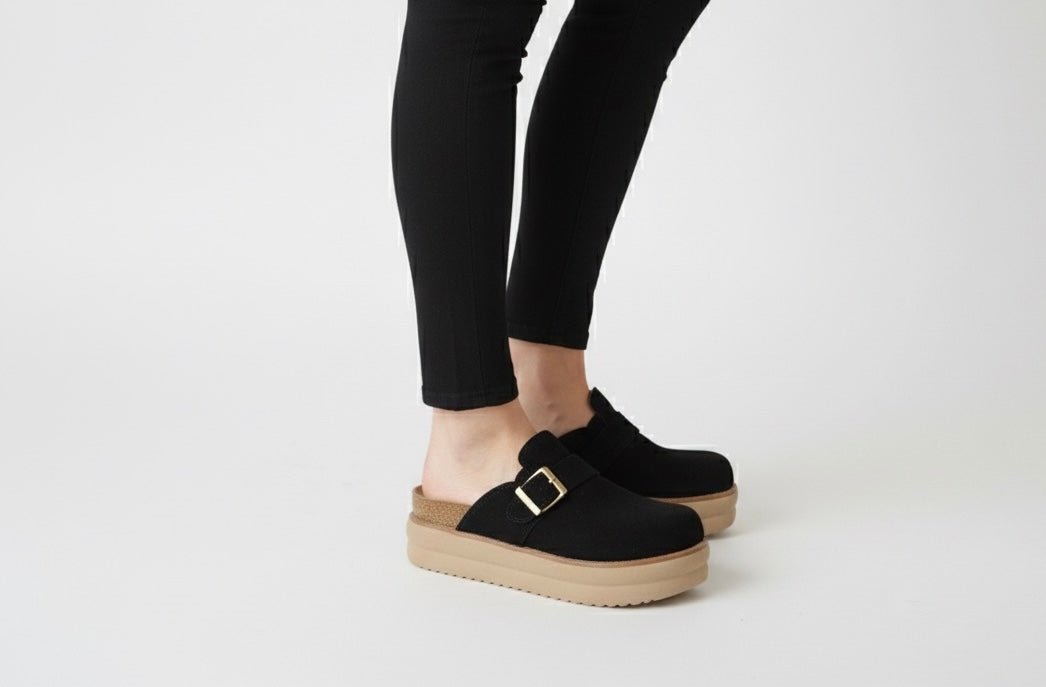 Zueco planta de goma cuero reno natural - juanfranko zapatos